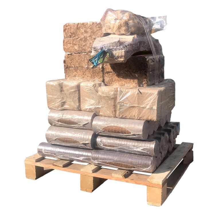 Palet de prueba – Briquetas de madera mixtas
